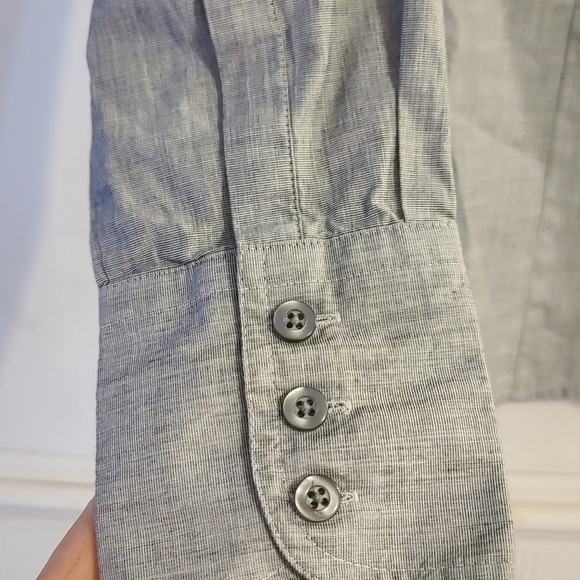 Ann Taylor LOFT Gray Blouse Size 6 - Picture 4 of 7